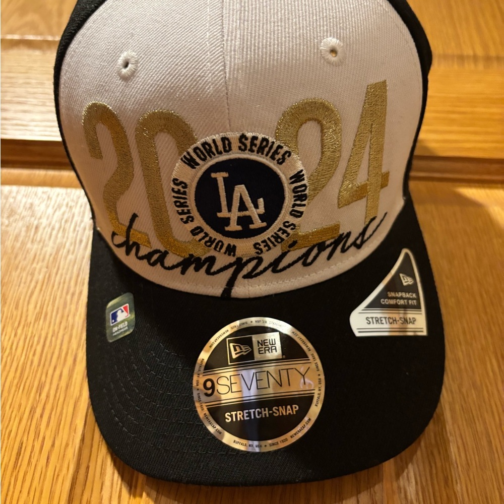 New Era 2024 World Series Champions Hat - White, Black, Gold